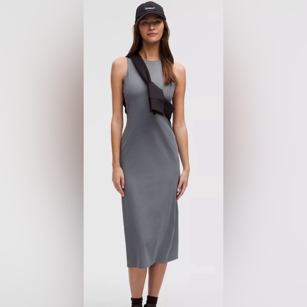 Lululemon Athletica All aligned ribbed Midi dress - OLBL